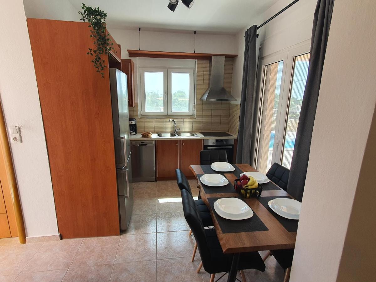 Natural View Villa With Private Pool Skouloúfia 외부 사진